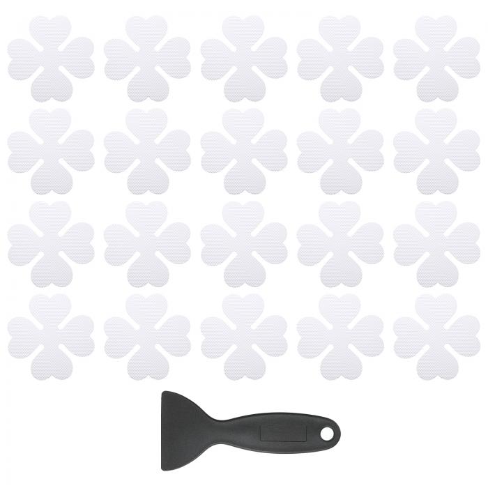 PATIKIL 20個の滑り止めバスタブステッカー スクレイパー付きのアンチスリップシャワーステッカー バス..