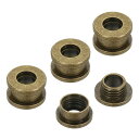 PATIKIL 5mm(1/5インチ) 真鍮製ホールアイレット 4個 フラット自己裏打ちグロメットとワッシャー 靴 衣類 クラフト バッグ レザークラフト用 ブロンズ