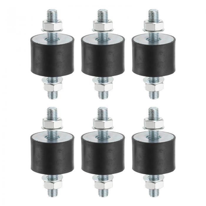 PATIKIL 30x40mmラバースタッドショックアブソーバー 6個M6ラバー絶縁マウント円筒形防振絶縁マウント..