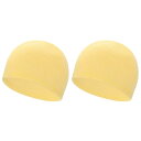 PATIKIL メンズ用ヘルメット用ライナースカルキャップ 2パック汗をかく帽子 伸ばし性サーマルヘルメット用キャップ 自転車 オートバイ サイクリング用 イエ...