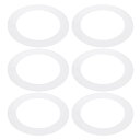 PATIKIL 内径115 mm 外径160 mm プラスチックトリムリング 6個 パティ オライト グーフリング クッション 円形 ライトカバー 照明器具 パティ オ壁埋め込み式ダウンライト用 半透明クッションホワイト