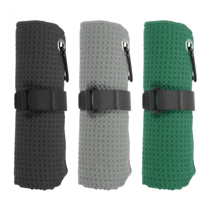 PATIKIL 20 x 16インチ マイクロファイバーゴルフタオル 3パック 三つ折りゴルフタオル ワッフルパター..