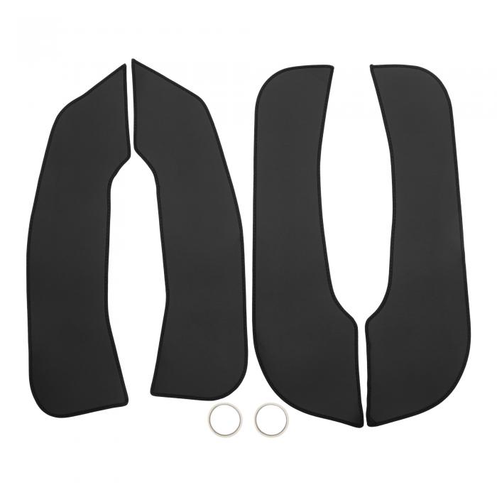 TUCKBOLD BMWに対応 6シリーズグランツーリスモGT 630 2019-2020用の車のドアレザーアンチキックパッドステッカー ドアパネルインテリアサイドエッジフィルムトリムプロテクターブラック1セット