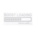 Hihaha リフレクティブバンパーデカール ホワイト レクタ ングル BOOST LOADING お待ちください パターン リフレクティブカーステッカー パー...
