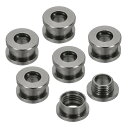 PATIKIL 5mm(1/5インチ) ソリッド真鍮ホールアイレット 6個 フラット自己裏打ちグロメットとワッシャー 靴 衣類 クラフト バッグ レザークラフト用 黒