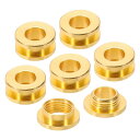 PATIKIL 8mm(1/3インチ) 真鍮製ホールアイレット 6個 フラット自己裏打ちグロメットとワッシャー 靴 衣類 クラフト バッグ レザークラフト用 模造金