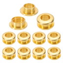 PATIKIL 7mm(2/7インチ) 真鍮製ホールアイレット 10個 アーク表面自己裏打ちグロメット 靴 衣類 クラフト バッグ レザークラフト用 模造金