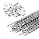 PATIKIL 30個8"304ステンレススチールメタル螺旋コルセットボニング 30個5mmボニングチップ付き メタルボニング コルセット 縫製 衣装 製作 フープスカート 襟(5mm幅)