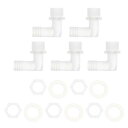 HOPESPANNER プラスチックホースバーブフィッティング 11/16" ホースID G3/4 メスNPTエルボーバーブコネクター PP 1 セット