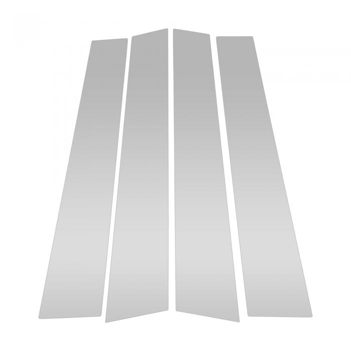 VekAuto Cadillacに対応XT6 2020-2023用4個ドアピラーウィンドウトリム シルバートーン フロント左右 アンチスクラッチステッカーピラーポスト ドアアウターエクステリアカバー