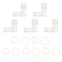 HOPESPANNER プラスチックホースバーブフィッティング 49/64" ホースID G3/4 メスNPTエルボーバーブコネクター PP 1 セット