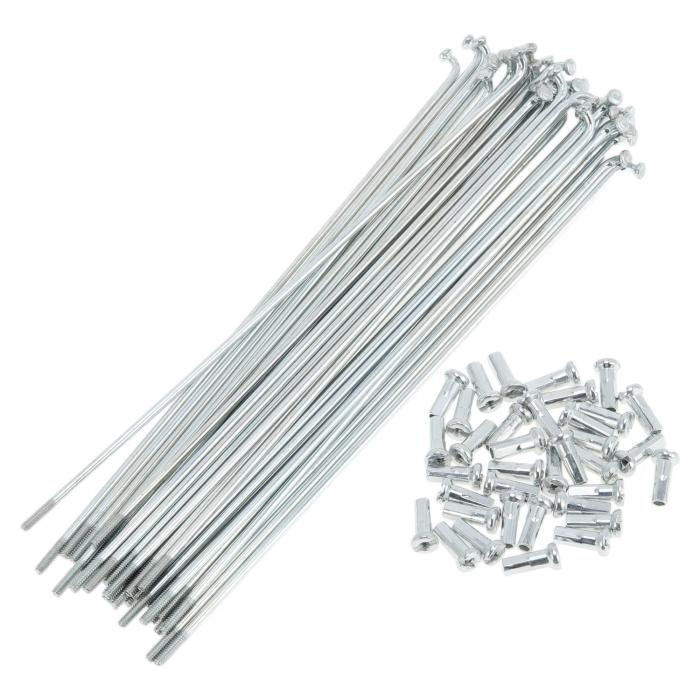 A ABSOPRO 36セット 14G 自転車のスポーク 149 mm 自転車ホイールスポーク 亜鉛メッキ炭素鋼 シルバートーン(4)