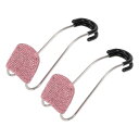 HEROFFIX 財布やバッグ 傘などのための2個入りの車のシートヘッドレストフック 頑丈な車のシートバックオーガナイザーフック ピンクのラインストーン6.14"x1.81"