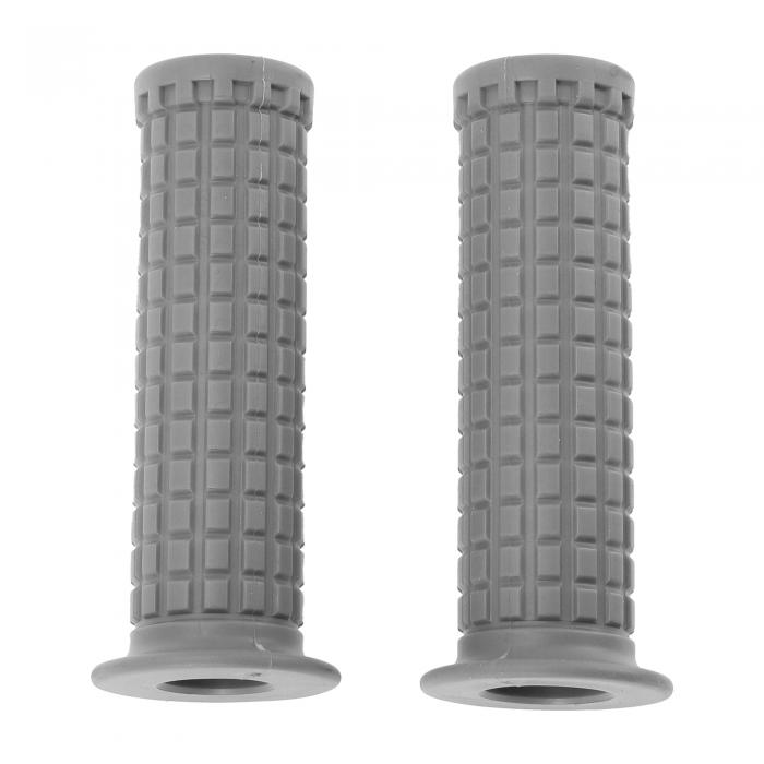 Hihaha 7/8インチ（22mm）15/16インチ（24mm）ユニバーサルモーターサイクルハンドグリップカバー ノンスリップラバーハンドルバーグリップ モーターサイクル スクーター 自転車 ATV用 グレー 1ペア