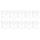 RATCHROLL 1セットプラスチックホースバーブフィッティング5/16"ホースIDバーブM10メススレッドスルーバルクヘッドフィッティングクリアPP