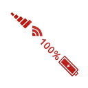 TUCKBOLD リフレクティブバンパーデカール リフレクティブレッド長方形WIFIシグナルパターンリフレクティブカーステッカーパーソナライズデコレーション1枚