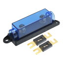 F FIERCE CYCLE 車のブレード AMG用ヒューズホルダー用 2個ヒューズとブラックベース付き 250A 耐久性 1セット