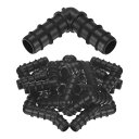 M METERXITY 20パック ドリップ灌漑バーブ継手 1/2"エルボスチューブコネクタプラスチックカップリング灌漑部品 ガーデン/温室/水槽/花ポット用 ドリップパイプアクセサリー