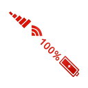 TUCKBOLD 反射バンパーデカール 長方形 WIFIシグナルパターン 反射カーステッカー パーソナライズされた装飾 赤