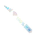 TUCKBOLD 反射バンパーデカール レー ザー長方形 WIFI信号パターン 反射カーステッカー 可視バンパーステッカー パーソナライズデコレーション 1枚