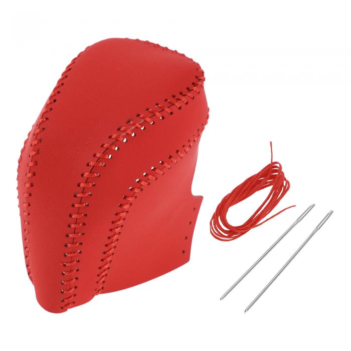 A ABSOPRO Toyotaに対応 カムリ2018-2024用 赤い合成皮革製 アンチスリップギアシフトノブカバー 車用..