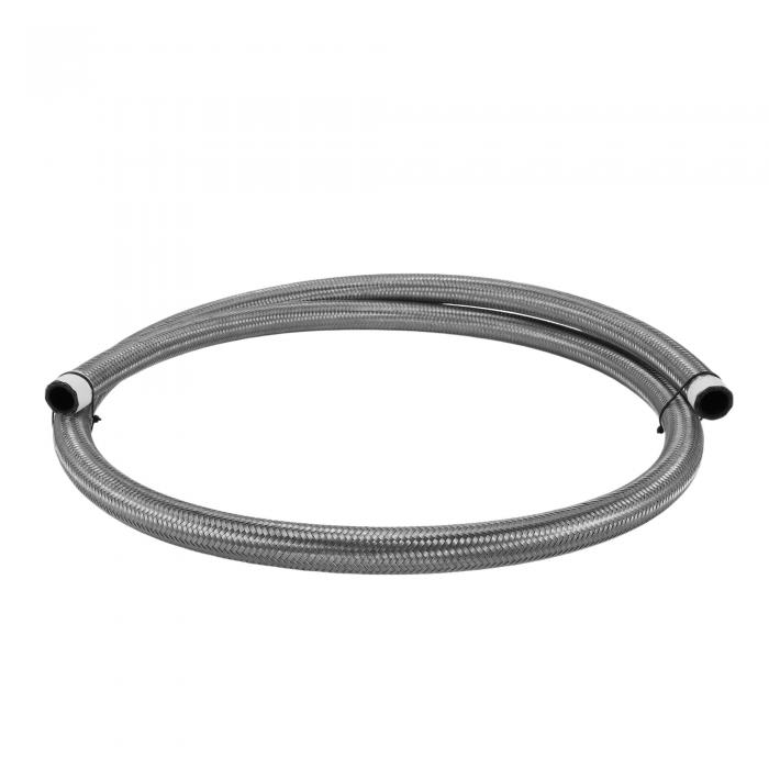 HEROFFIX 1個AN12燃料ラインホース6ftバキュームホース自動車用12AN CPE燃料ホースシルバートーンCPEラバー ステンレススチール編組