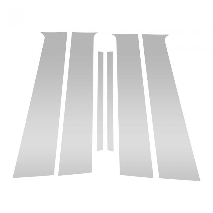 HOPESPANNER Nissanに対応ヴァーサアルメラサニー10-19シルバートーンフロントリア左右アンチスクラッチステッカーピラーポストカバー6個