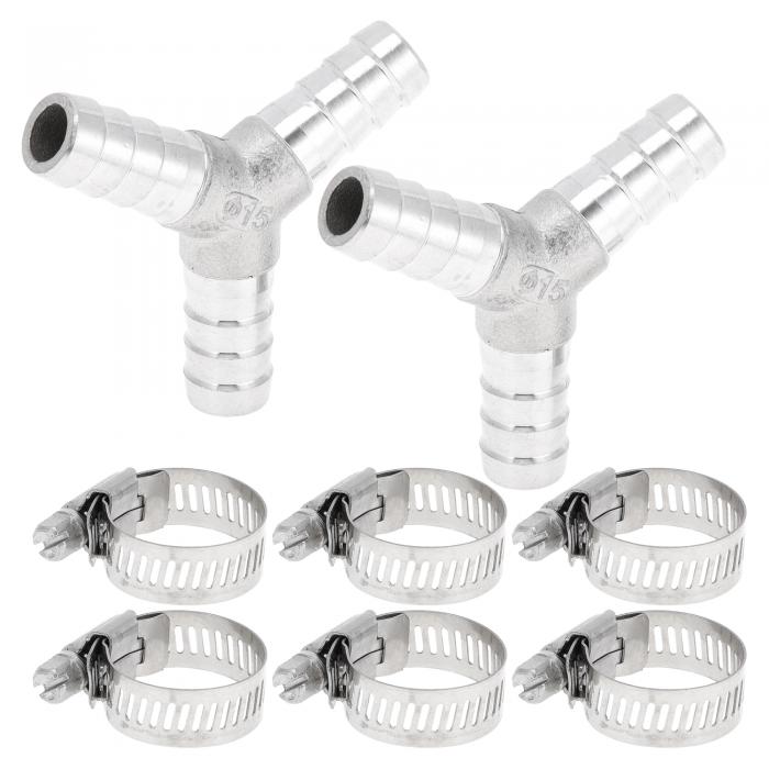 TUCKBOLD 304ステンレススチールホースバーブフィッティング19/32" 3ウェイY字形コネクター 空気 水 油..