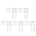HEROFFIX 5個の水族館用プラスチックホースバーブ継手15/32"ホースバーブ90度エルボーL継手クリアPP
