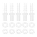 RATCHROLL 1セットのプラスチックホースバーブフィッティング1/4"バーブG1/4 NPTメールホースコネクタークリアPP