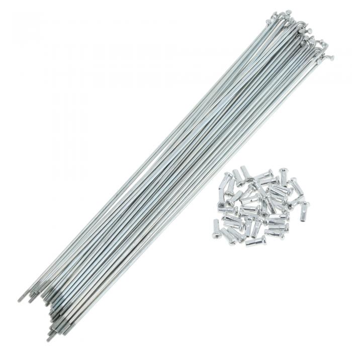 A ABSOPRO 36セット 14G 自転車のスポーク 247 mm 自転車ホイールスポーク 亜鉛メッキ炭素鋼 シルバートーン(4)