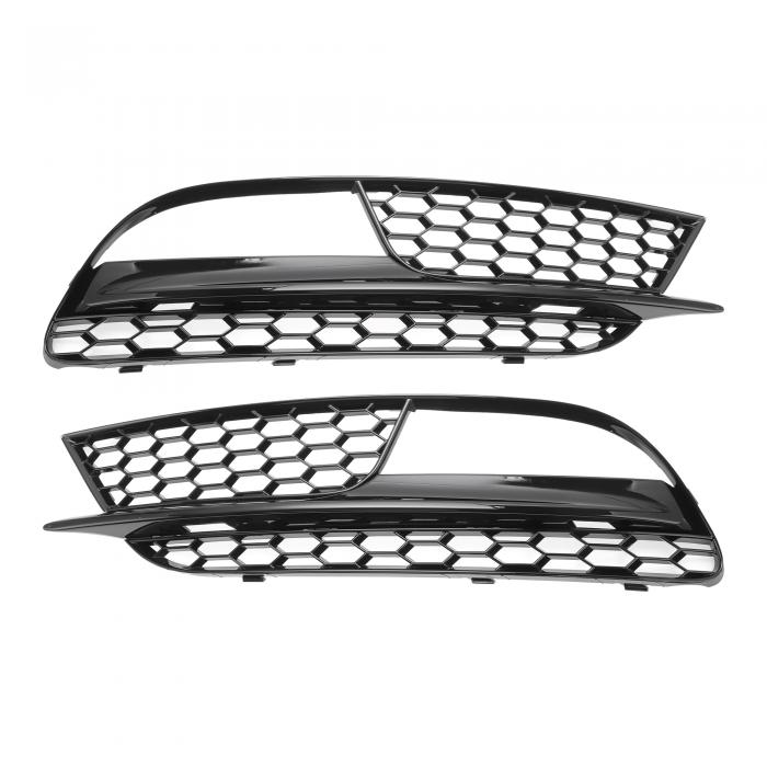 HOPESPANNER アウ ディに対応A5 2012-2016用のNo.8T0807681H/8T0807682Hフォグライトグリルブラックフロント左右フロントロアバンパーフォグライトカバーインサートABS 1ペア