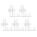RATCHROLL 5個のプラスチックホースバーブ継手90°エルボー5/16"ホースバーブM10メスNPTバーブアダプタークリアPP