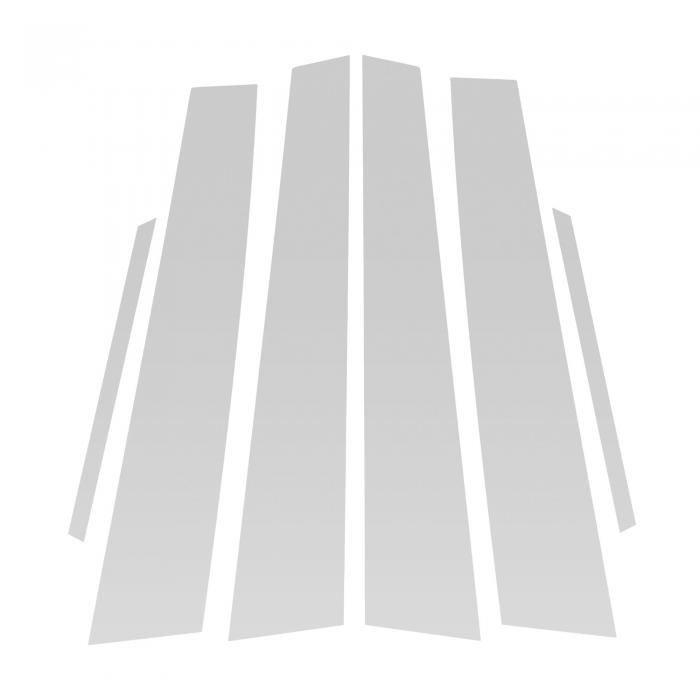 HEROFFIX レクサスに対応ES 2007-2012用6個ドアピラーウィンドウトリムフロントリア左右アンチスクラッチステッカーピラーポストカバーシルバートーン