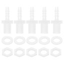 RATCHROLL 1セットのプラスチックホースバーブフィッティング3/16"バーブG1/4 NPTメールホースアダプタークリアPP