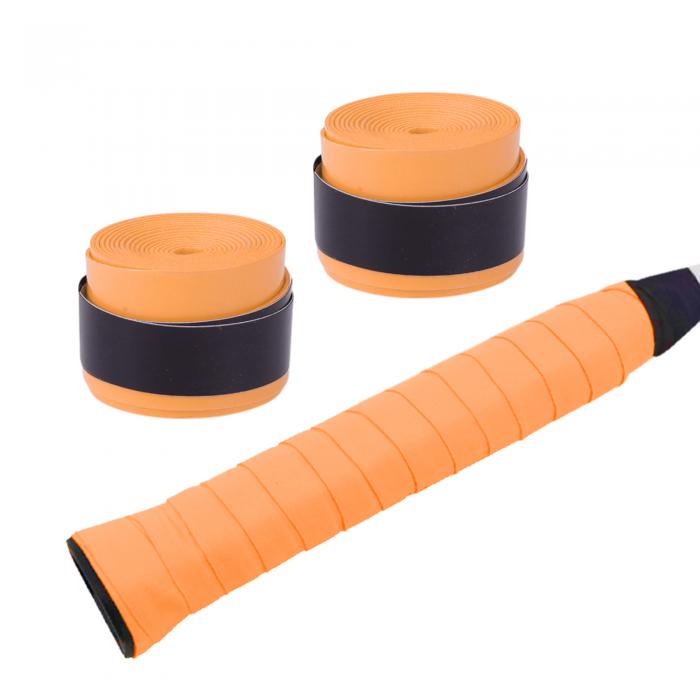 CAPASTEC グリップテープ テニス バドミントン 2本セット グリップ テープ 握り心地良い 釣り竿 自転車 野球 ラケット用 ウェットタイプ オレンジ/...