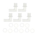 HOPESPANNER プラスチックホースバーブフィッティング9/16"ホースID G1/2メスNPTエルボーバーブコネクタPP 1セット