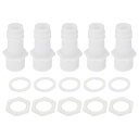 HOPESPANNER プラスチックホースバーブフィッティング5/8"ホースID G1/2メスバーブホースコネクタPP 1セット
