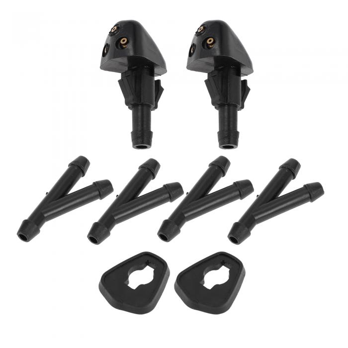 HOPESPANNER Suzukiに対応用フロントウインドウスプレーノズルブラックフロントウインドウスプレーノズルワイパースプレーワッシャージェットプラスチック1セット