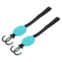 HEROFFIX 財布やバッグ 傘などに最適な2個セットの車のシートヘッドレストフック 頑丈な車のシートバックオーガナイザーフック ブルーのフェイクレザーと金属...