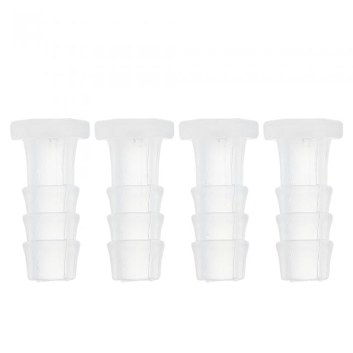 HEROFFIX 4個の水族館用プラスチックホースバーブフィッティング15/64"バーブパイプコネクタークリアPP