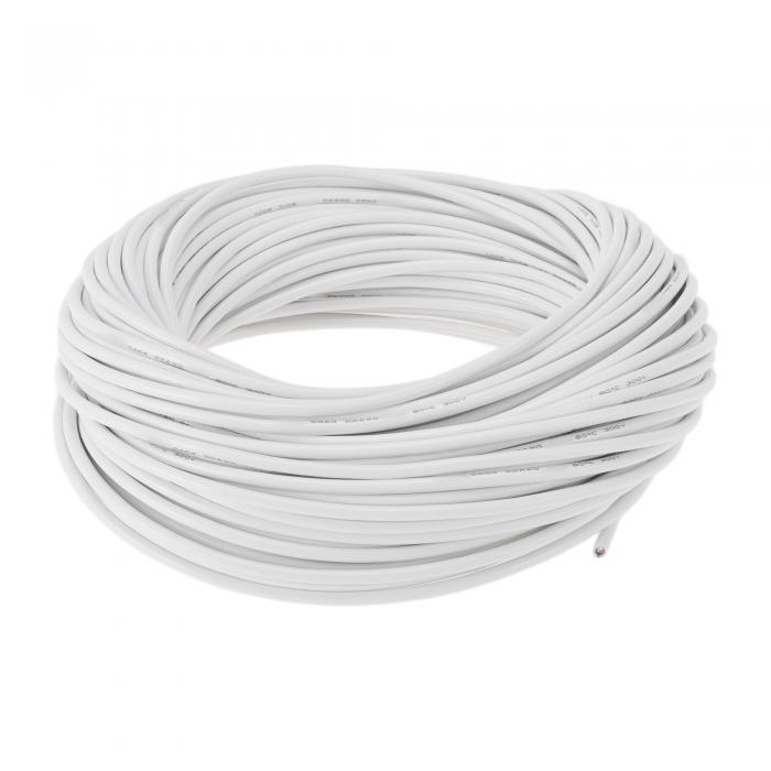 HEROFFIX 電気アース線 自動車用電源線 45 M ホワイト TC 1本 22ゲージ 4導体 完全絶縁&ソフトタッチジャケット ユニバーサル