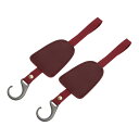 HEROFFIX 財布やバッグ 傘などのための2個入りの車のシートヘッドレストフック 頑丈な車のシートバックオーガナイザーフック ワインレッドのフェイクレザー 亜鉛合金 11.5"x2.6"