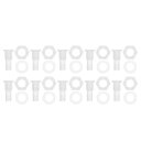 RATCHROLL 1セットプラスチックホースバーブ継手5/16"ホースIDバーブM12メススレッドスルーバルクヘッドフィッティングクリアPP