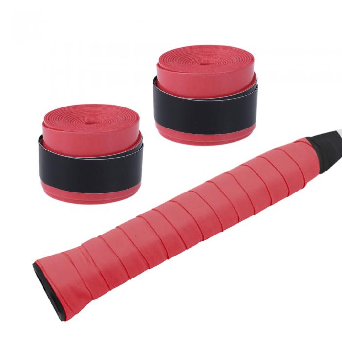 CAPASTEC グリップテープ テニス バドミントン 2本セット グリップ テープ 握り心地良い 釣り竿 自転車 野球 ラケット用 ウェットタイプ 赤/接着テ...