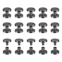 uxcell 30パック真鍮シカゴスクリュー 5x10mmフラットヘッドスクリューバックバインディングポストネイルスタッドリベット DIYレザークラフトベルトス...