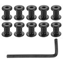 uxcell 10セットのスクリューポスト メスM5x5mmステンレススチールスクリューリベット 女性6x6ヘックスドライブバインディングスクリューベルトバック...