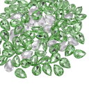 uxcell 100個 13 x 18 mm ティアドロップ型アクリル製裏面付きラインストーンビーズ ジュ エリー作り 衣装 クリ スタル装飾 クラフト用 グラ...
