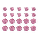 uxcell 20個2サイズ サテンリボンバラ2.5cm/5cmリボンフラワーローズ人工生地花DIYクラフトアクセサリー製造包装ウェディングギフトデコレーション...