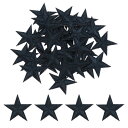 uxcell 33個 スターアイロンパッチ 小さなスターエンブロイダリーパッチ アップリケ パッチ DIY クラフト 服修理 バッグ 帽子 装飾 ネイビー青